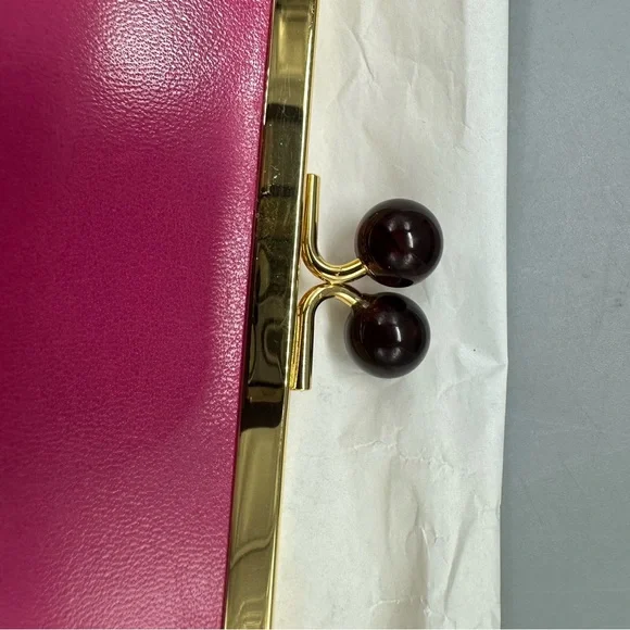 Prada Peonia leather kiss-lock mini clutch bag wallet- new - Picture 13 of 16